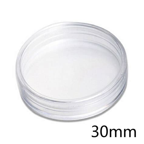 Ministar Pop 10 Pcs Clear Round Plastic Cases Coin Storage Capsules