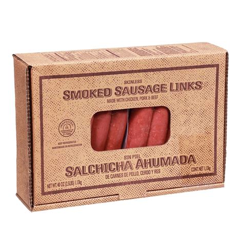 Salchicha Skinless Smoked Sausage Links Shop Sausage At H E B