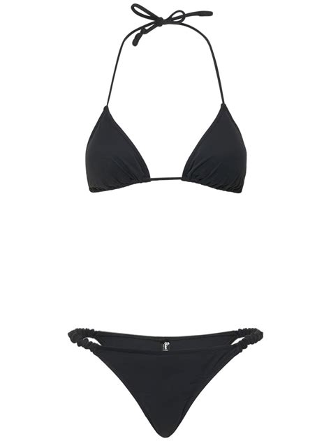 Reina Olga The Scrunchie Halterneck Bikini In Black Modesens