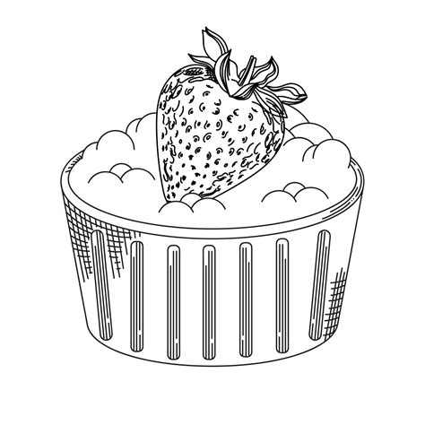 Strawberries With Cream 11453356 Vector Art At Vecteezy