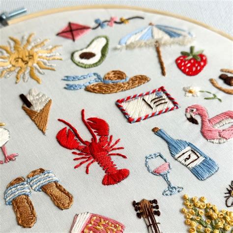 30 Days Of Summer Stitches Embroidery Nel 2024 Ricamo Punto Croce