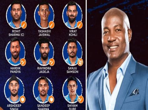 T20 World Cup India Squad Brian Lara Selects 15 Man Team Hardik Pandya