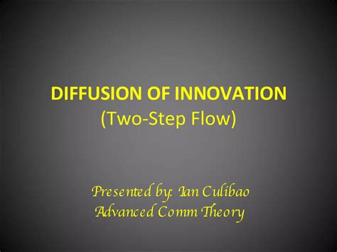 2 Step Flow Theory Ppt