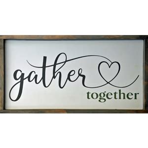 Gather Together Framed Wood Sign - The Speckled Loon