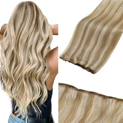 Laavoo New Product Micro Ring Beaded Human Hair Weft The Hair Does Not Need Any Glue Weaving