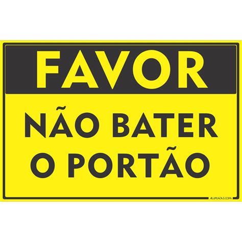 Placa De Sinaliza O Favor N O Bater O Port O X Cm Shopee Brasil