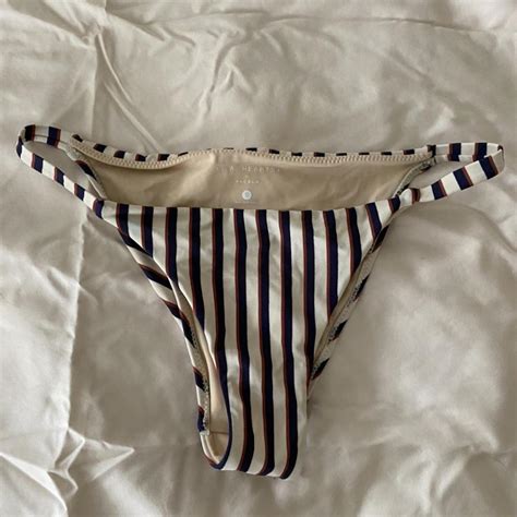 Pacsun Striped Tiny Bikini Bottoms Size Small Depop
