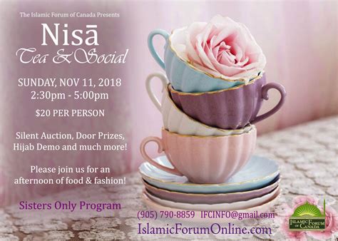 Nisa Tea & Social | Islamic Forum of Canada
