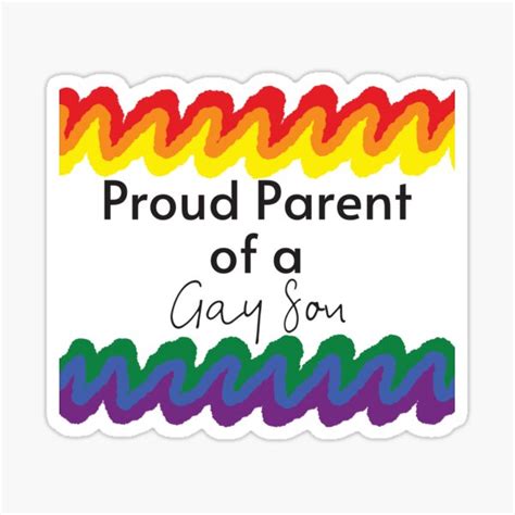 Pegatina Orgulloso Padre De Un Hijo Gay Sobre Fondo Blanco De TheKariNichols Redbubble