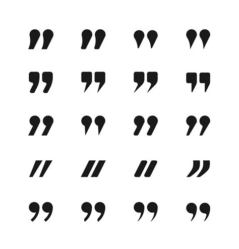 Quote And Quotation Marks Icons By Microvector TheHungryJPEG