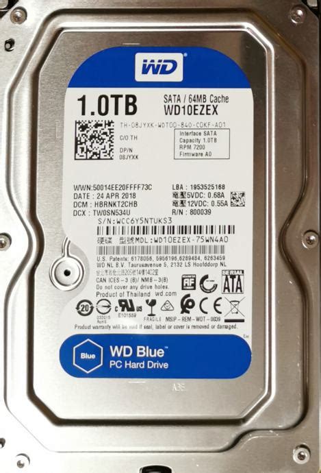WD Blue - 1 TB wd10ezex