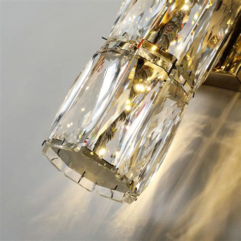 Luxury Crystal Column LED Wall Lamp — Mooiehome