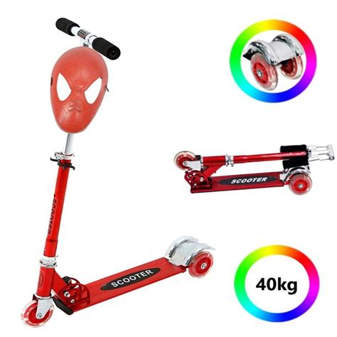 Patinete Infantil 2 Roda Ajustavel Aluminio Dobravel Vermelho Casas Bahia