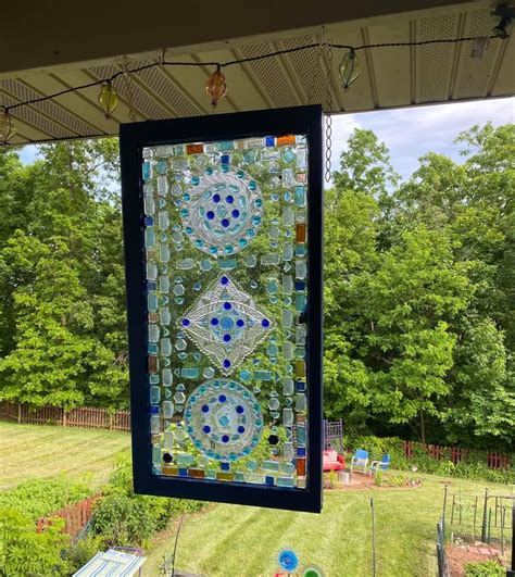 Pin By Marie Grenchik On Old Window Decor Glass Window Art Glassware