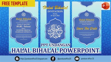 Template Undangan Ppt Undangan Halal Bihalal Powerpoint Free