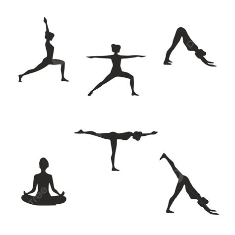 yoga pose png yoga silhouette transparent images browse