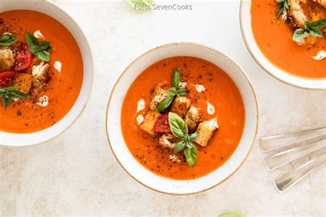 Cremige Vegane Tomatensuppe Mit Pfannenk Se Von Simply V