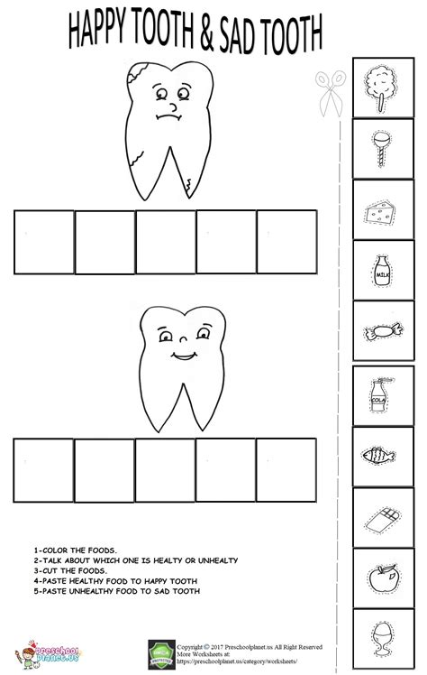 Free Printable Dental Health Worksheets - Printable Worksheets