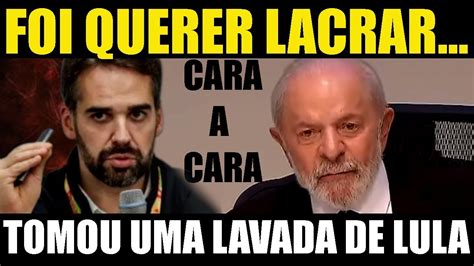 EDUARDO LEITE PARTE PRA LACRAÇÃO E TOMA MEGA INVERTIDA DE LULA AO VIVO