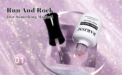 Amazon Rarjsm Glitter Rubber Base Gel Nail Polish Nude Gray Purple Pink Rubber Base Gel