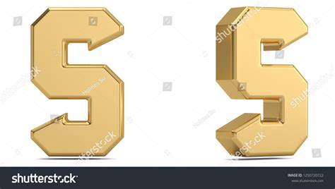 letter  gold solid alphabet isolated stock illustration