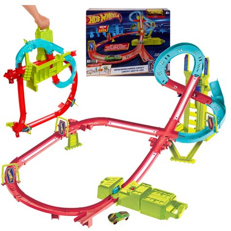 Hot Wheels Tor Samochodowy Wy Cigowy Neonowa Wie A Z Nap Dem P Tla Auto Cena