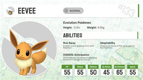 #0133 Eevee - Pokecharms PokéDex