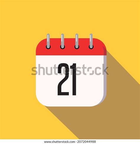 21 Day Calendar Icon Minimal Modern Stock Vector Royalty Free