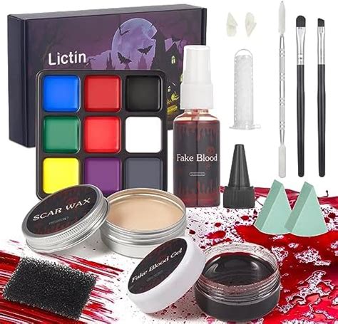 Amazon Lictin Halloween Special Effects Sfx Zombie Makeup Kit