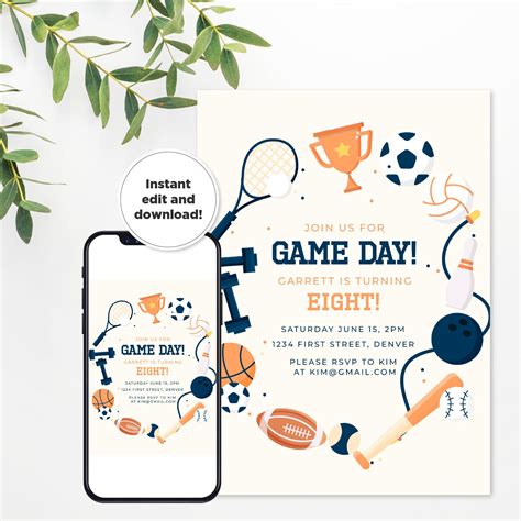 Sports Day Invitation Card