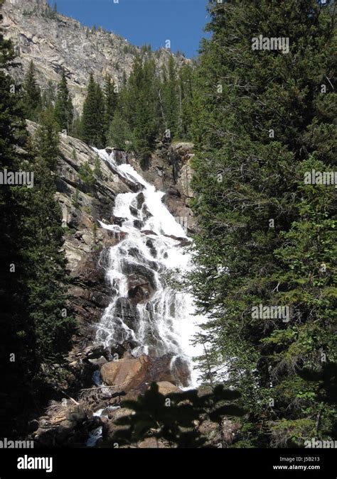 Hidden Falls Grand Teton National Park Stock Photo Alamy