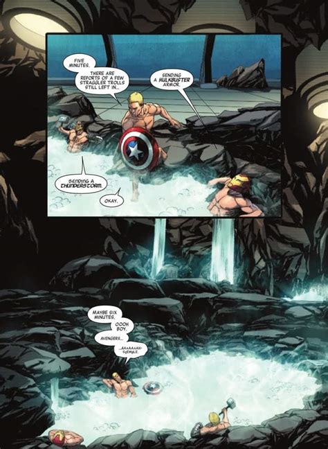 Los vengadores de Marvel desnudos en Jacuzzi - Cinemascomics.com