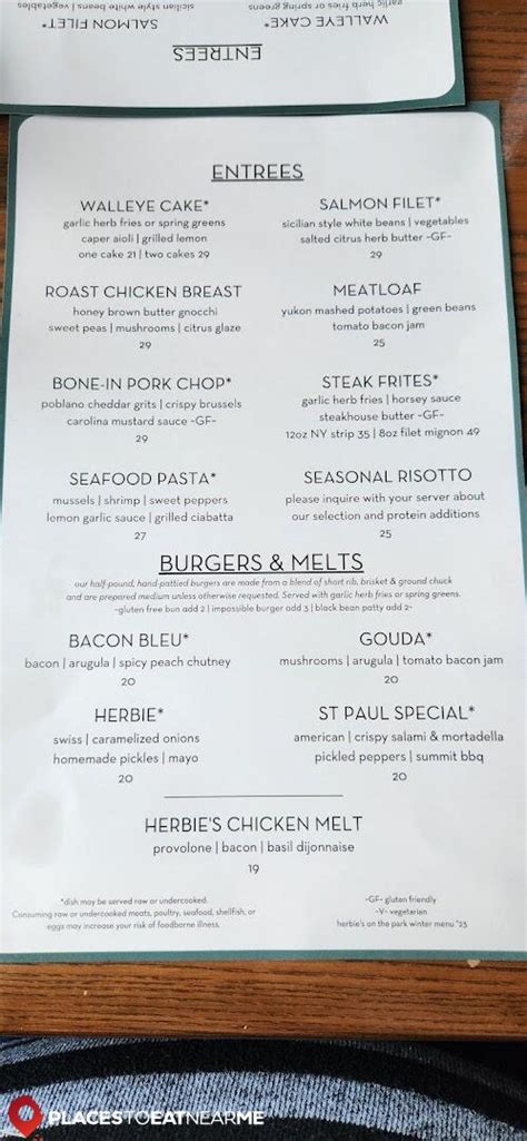 Herbie's On The Park 317 Washington St, St Paul, MN 55102 Reviews, Menu ...