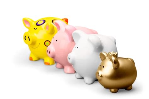 Premium Photo Piggy Banks With Golden Piggy Bank