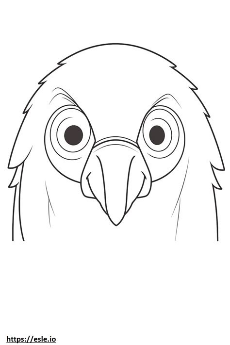 Bald Eagle Kawaii Coloring Page