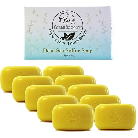 Dead Sea Sulfur Soap 4 4 Oz With Dead Sea Salt Aloe Vera Sulphur Face Body Cleanser Bar For