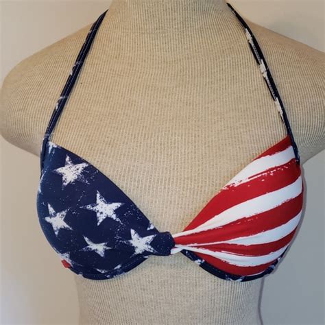 Xhilaration Swim Xhilaration Stars And Stripes Bikini Swim Top