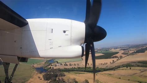 Qantaslink Dhc 8 Q400 Landing At Launceston Airport Inflight Footage Youtube