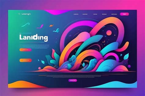 premium photo  landing page template abstract dynamic modern