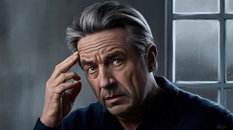 Premium Photo Worried Mature Man Touching His Head