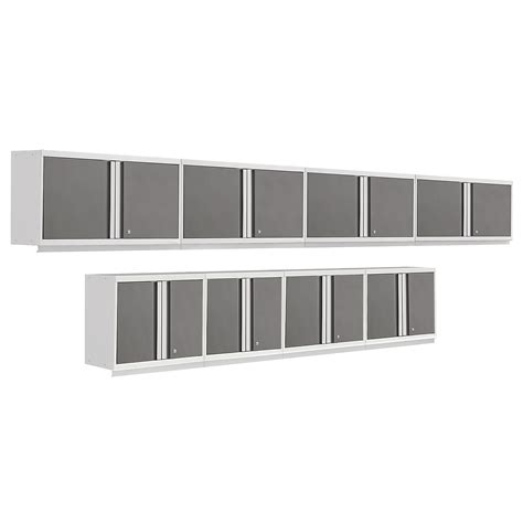 NewAge Products, Pro Series White 8-Pc. Garage Wall Cabinet Set, Width