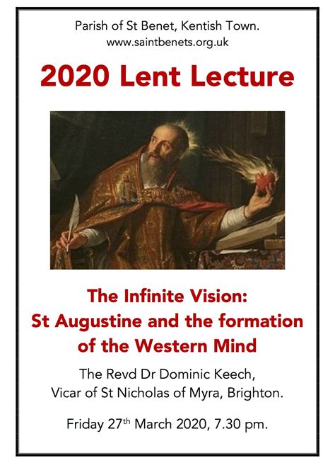 Lent Lecture 2020 Saint Benet S Church Kentish Town