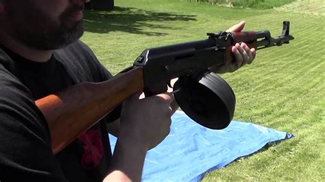 AK47 Full Auto Dump With 75 Round Drum Mag YouTube