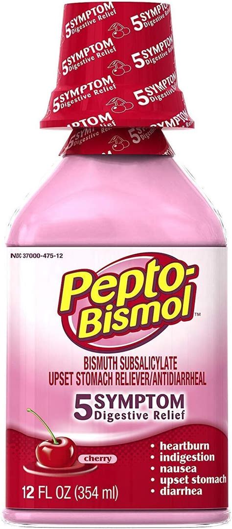 Pepto Bismol Upset Stomach Reliever Symptom Cherry Size Oz