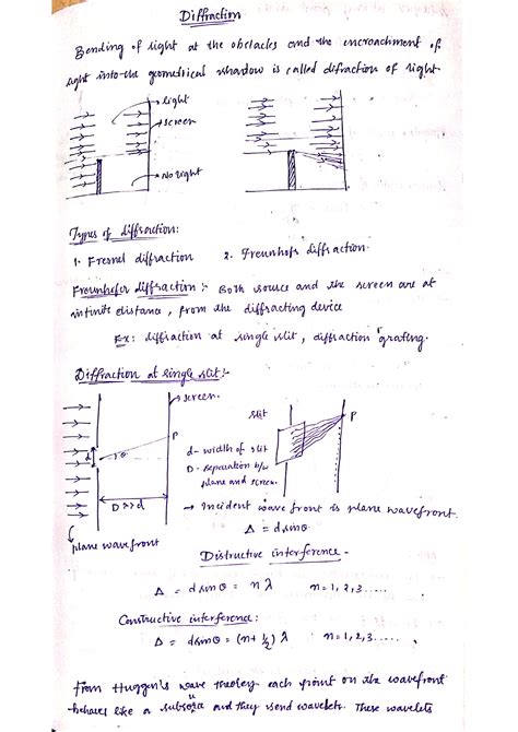 Solution Diffraction Notes Studypool