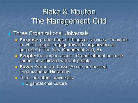 Blake Mouton The Managerial Grid Presentation Ppt