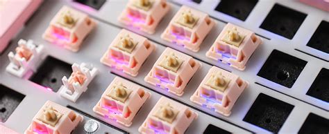 EPOMAKER Nude Rosa Gf Silent Gaming Keyboard Switches Pin Pre