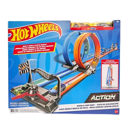 Hot Wheels Double Loop Dash Track Set ชดรางแขงตลงกาเลนค GFH852 Blue Shopee Thailand