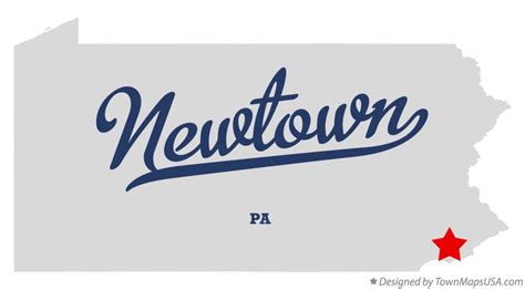 Map of Newtown, Delaware County, PA, Pennsylvania