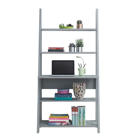 Orrell Ladder Desk Grey Self Assembly Oak World